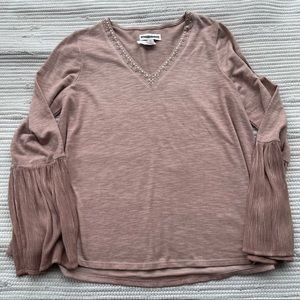 NWT KNOX ROSE Boho Blouse Cream Medium